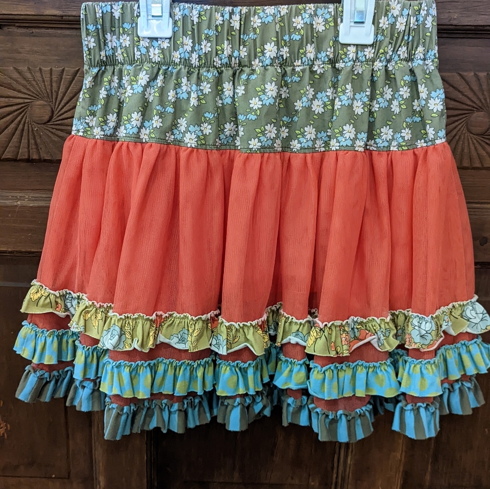 Matilda Jane Floral Fields Twirling Skirt, Multiple layers, Size 8